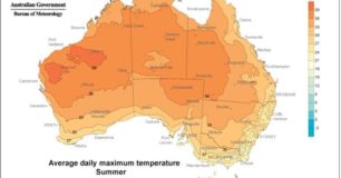 Australian Summer maximum temperatures