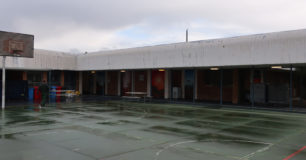 Image of an outside basketball court at Hakea prison