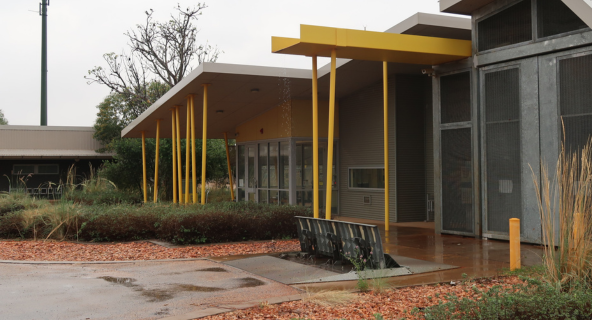 A photo of the front entry of West Kimberley Regional Prison.